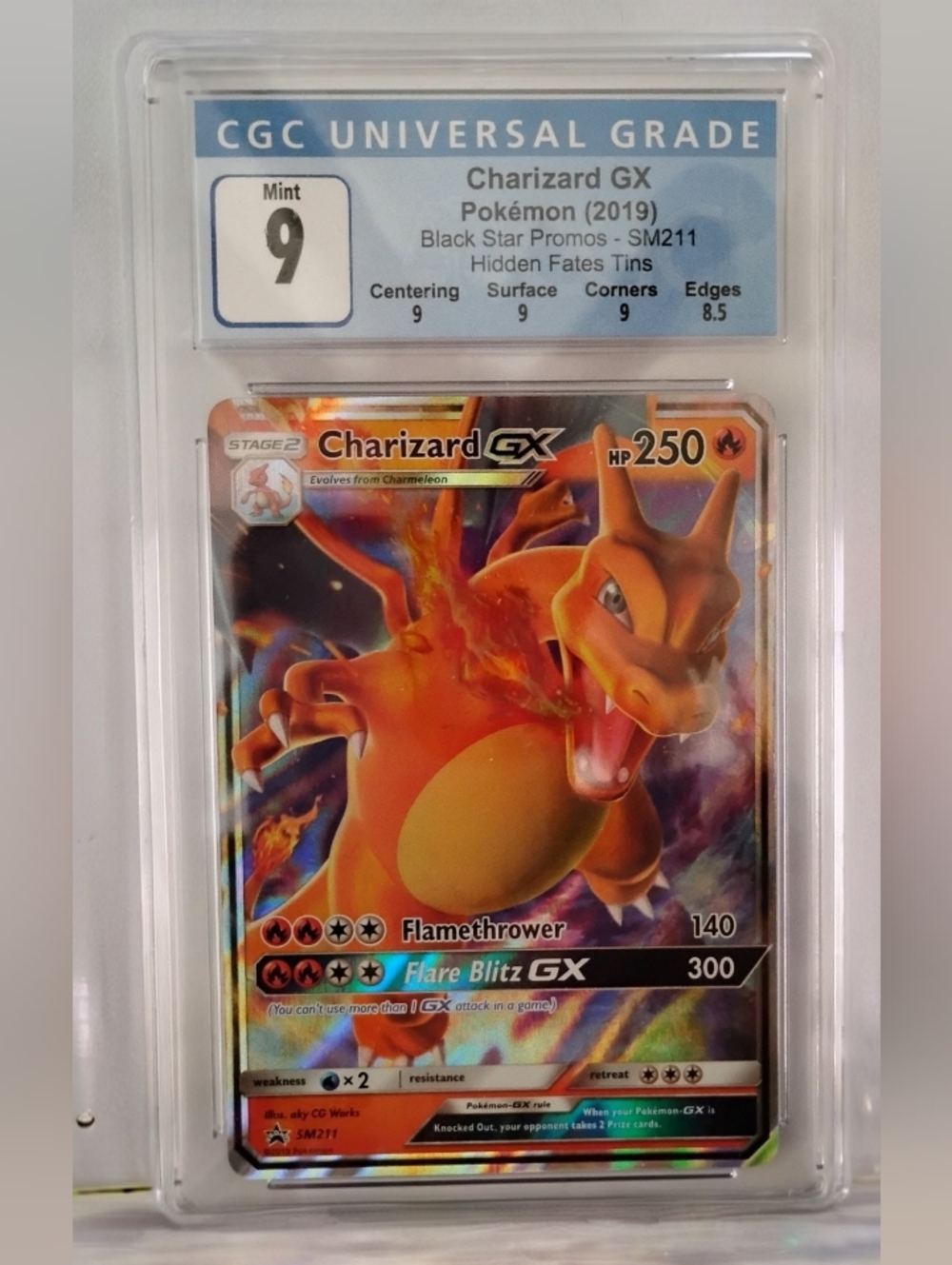 Pokemon Charizard GX Card Graded
